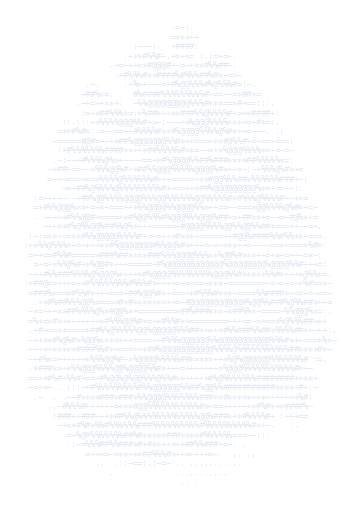 A single pine cone, drawn in ASCII.