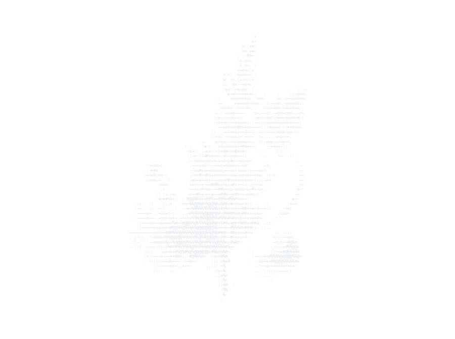 A fern frond, drawn in ASCII.